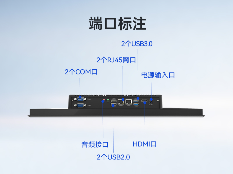 10.1/15.6/21.5寸工业平板电脑,IP65防护,10点电容触控屏,DTP-1569-N5100