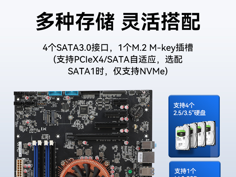 国产化2U工控机,兆芯KX-7000三显输出,智能交通边缘计算主机,DT-61025-MKX7KMB