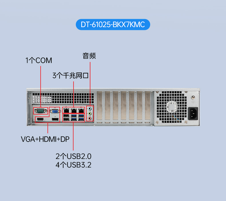 国产化2U工控机,兆芯KX-7000三显输出,智能交通边缘计算主机,DT-61025-MKX7KMB.jpg 国产化2U工控机,兆芯KX-7000三显输出,智能交通边缘计算主机,DT-61025-MKX7KMB.jpg