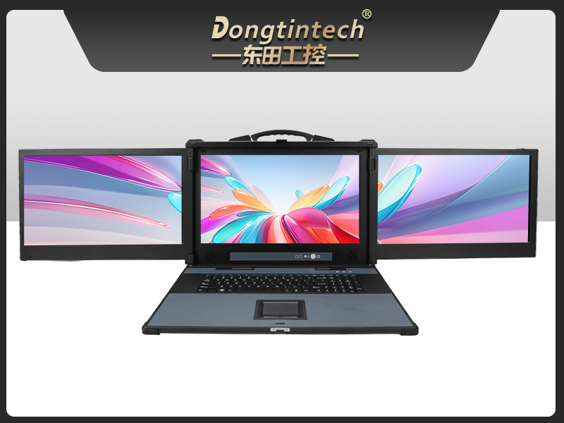 海光CPU加固便携机,三屏异显移动工作站,支持国产麒麟UOS系统,DTG-S1437ZD-B3490MB