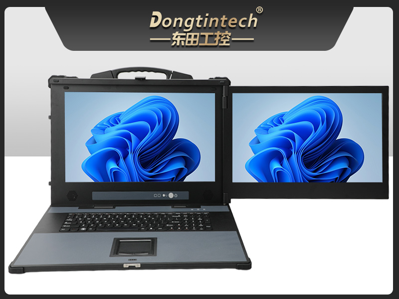 下翻双屏工业便携机,DDR4千兆网口便携主机,现场检测终端,DTG-1427ZD-BQ670MA1